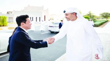 رئيس الدولة يستقبل المبعوث الخاص ويتسلم رسالة من الرئيس الكوري